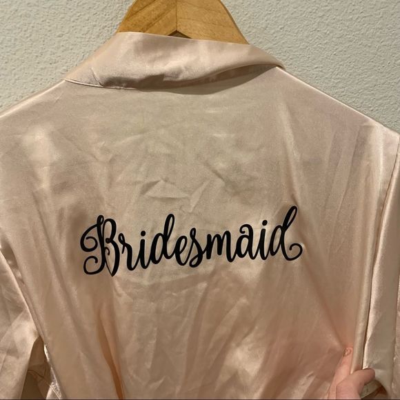 Bridesmaid Robe Rose Pink - Picture 4 of 6